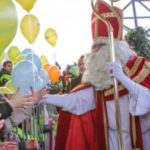 Belgian children greeted Saint Nicolas’ arrival by boat